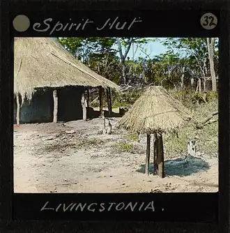 A spirit house in Livingstonia, Malawi (c. 1910)