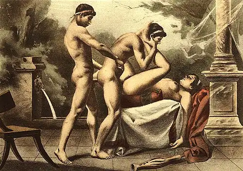 Threesome involving two men and a woman, Édouard-Henri Avril