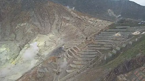 The Ōwakudani, where Shinji goes after escaping from the Nerv[65]