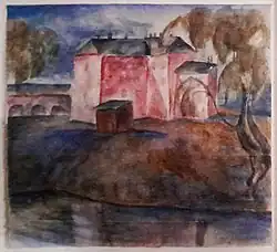 Aleksandr Shevchenko, “Red House with River”, 1911