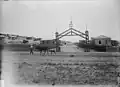 Bnei Brak 1925: "View of Colony with the Gate of Honor"