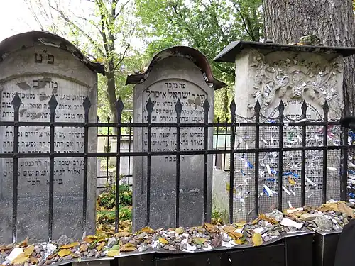 Grave of Rabbi Moses Isserles (far right)