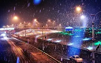 A snowy night in Arak