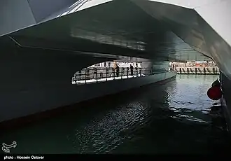 Aluminum hull of the vessel