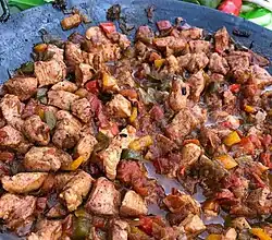 Sajiyeh in Jordan, made from chicken and vegetables