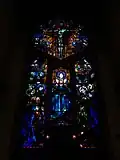 Stained glass window.