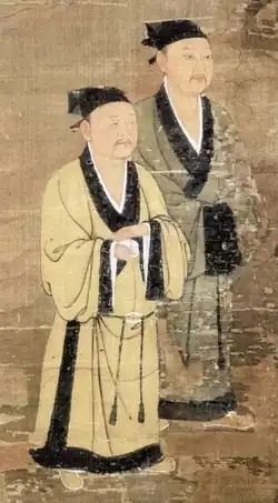 Song dynasty painting of scholars wearing zhiduo.