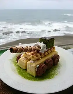 Tank-shaped cake famous in Ōarai, Japan