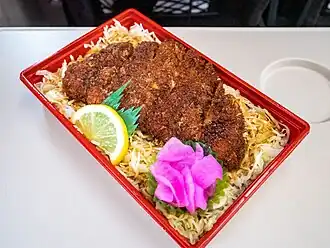 Tonkatsu in a bento
