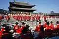 Reenactment of Sejong the Great's coronation at the building (1999)