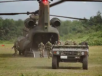 A Chinook on exercises in Japan