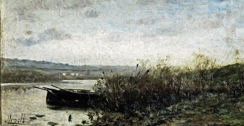 Boat on the Shore of the Lake of Banyoles Museu Nacional d'Art de Catalunya