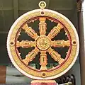 A Thai Dhamma wheel at Wat Phothivihan, Tumpat, Kelantan