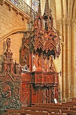 The pulpit in the nave