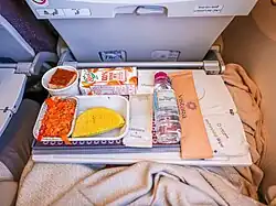 A Vistara economy class in-flight meal
