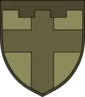 Former shoulder sleeve insignia, subdued variant, of the 100th Territorial Defense Brigade.