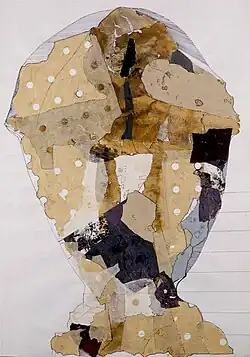 Head (1986-1987), collage 88 x 62 cm