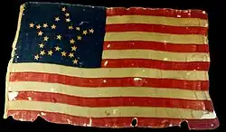 Flag carried into battle by the 10th Virginia Infantry Regiment at the first battle of Manassas