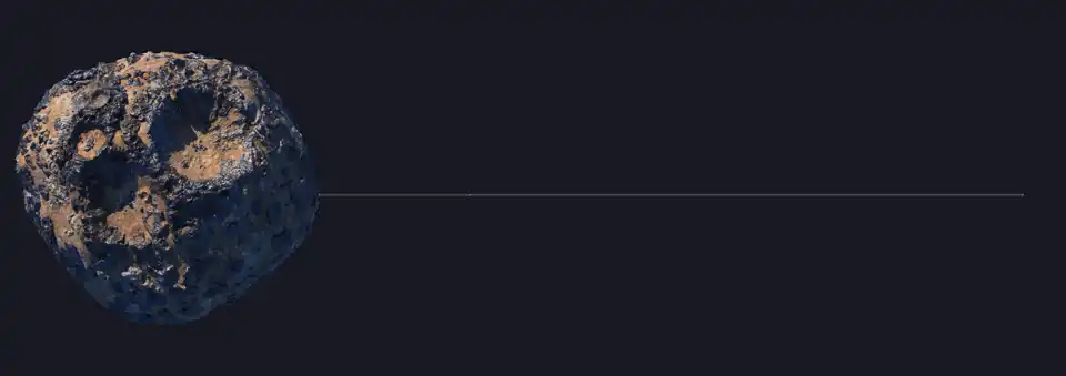 16 Psyche space elevator concept , The surface gravity is less than 2% of Earth's at ~