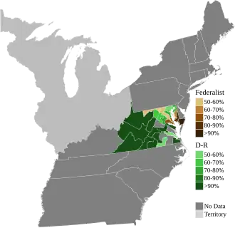 Map of presidential election results by electoral district, shaded according to the vote share of the highest result for an elector of any given party. Electoral boundaries and data for Kentucky, Massachusetts, and North Carolina could not be found