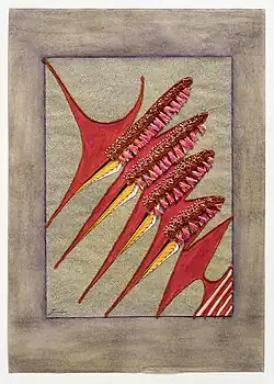 Untitled, drawing and paper relief on perforated paper, 1970s