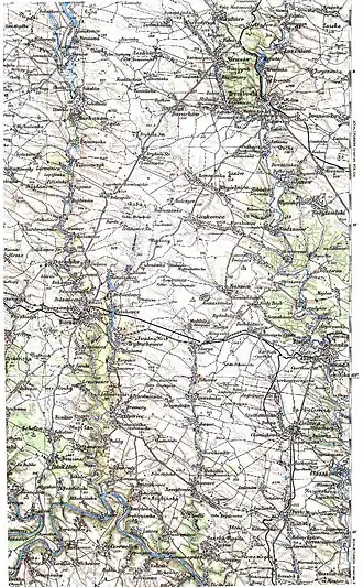 Mukhavka on the topographic map of the Kingdom of Galicia and Lodomeria in 1902