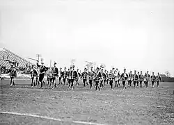 The University of Detroit Band at Dinan Field in the 1920s.