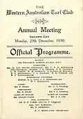 1930 WATC Railway Stakes showing raceday officials