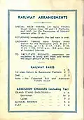 Back cover showing railway & entrance charges
