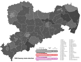 1994 Saxony state election, Black is CDU