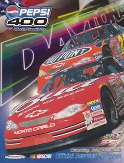 The 2002 Pepsi 400 program cover.