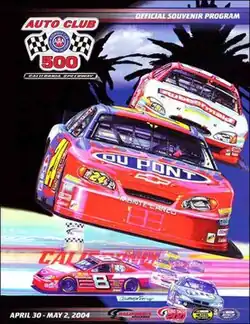 The 2004 Auto Club 400 program cover.