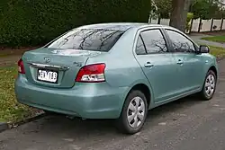 Pre-facelift model, retained for facelifted Belta/Yaris sedan