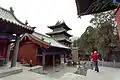Shaolin Monastery complex and bell tower, Mount Song, Henan, China.