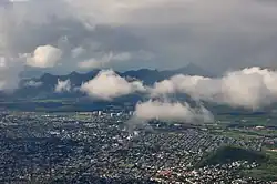 Aerial view of Quatre Bornes in 2011