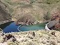 Double dams of Wild Horse Reservoir