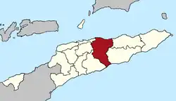Map of Timor-Leste highlighting the Municipality