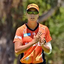 Cleary fielding for Perth Scorchers in January 2017