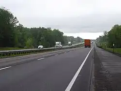 View of the eastbound New York State Thruway in Verona, New York.