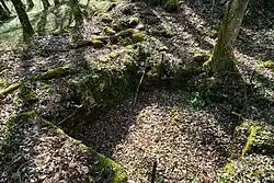 Ruins of the Roncevaux Well mining machine building.