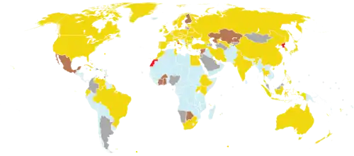 Map displaying countries that won medals during 2020 Summer Olympics