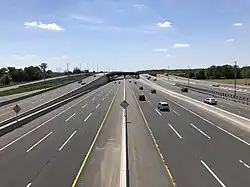 Interchange of Interstate 95/New Jersey Turnpike and the Pennsylvania Turnpike Extension in Mansfield Township