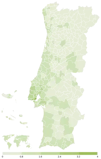 Share of the Livre (L) by municipality