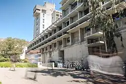 Facade of a concrete building