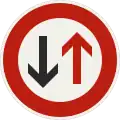 203 – Give priority over oncoming traffic (formerly used )