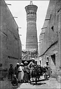 Kalyan Minaret in 1913; photo by Wilhelm Harteveld