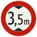 243-3,5 – Maximum height (formerly used )