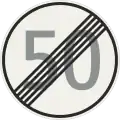263-50 – End of maximum speed limit (formerly used )