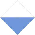A two toned diamond recognition symbol