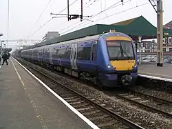 A c2c train at Southend Central station